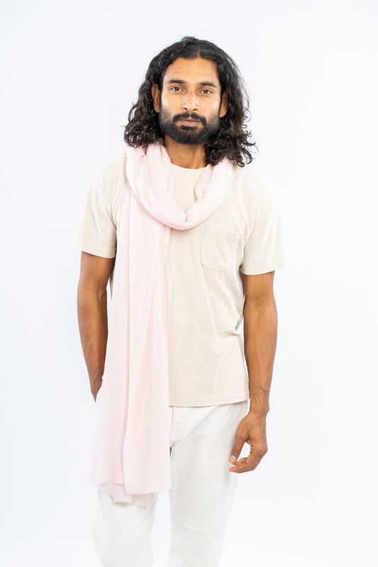 Cashmere Scarf — Light Pink — Men's Scarves — Esho Funi